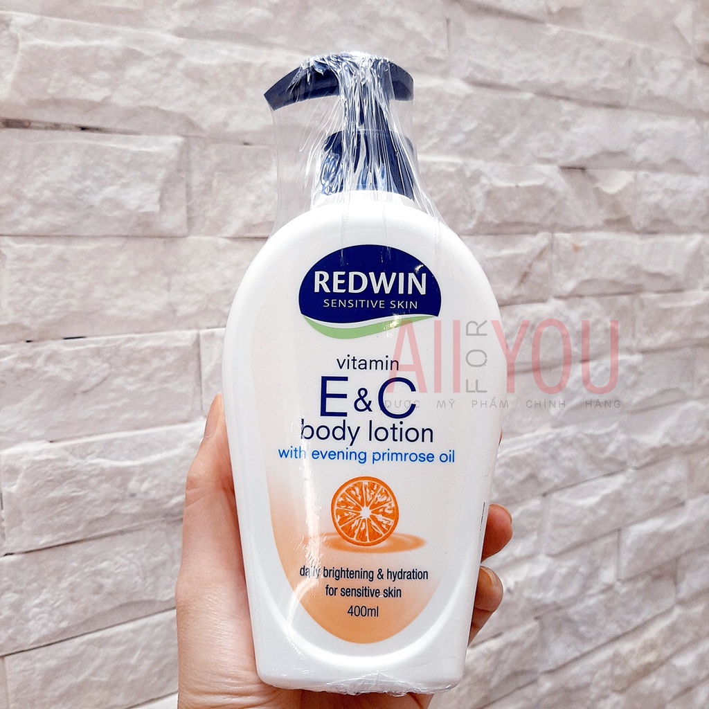REDWIN vitamin E&C body lotion 400ml - Sữa Dưỡng Thể Trắng Da.