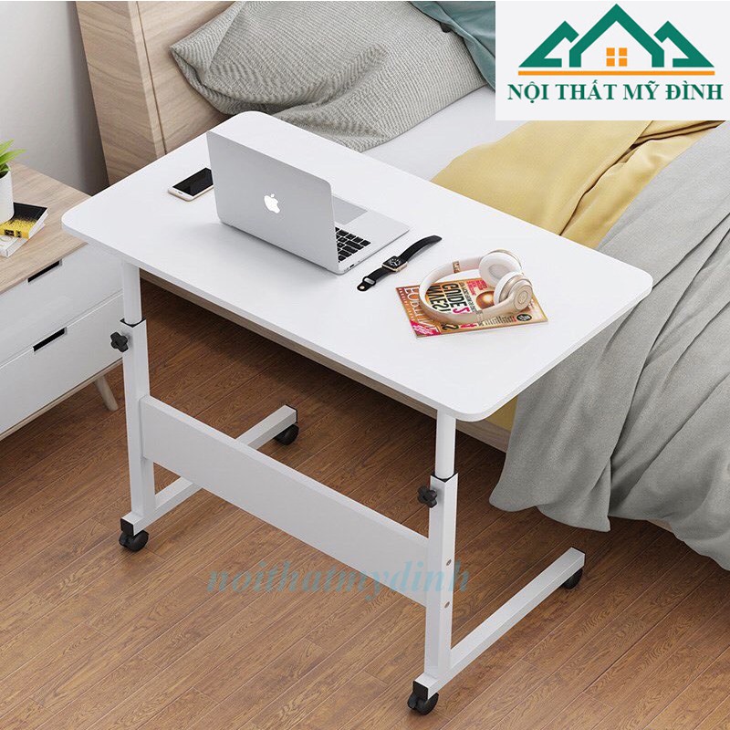 Bàn làm việc đa năng nâng hạ có bánh xe di chuyển linh hoạt, mặt bo góc an toàn, định vị lỗ rất dễ lắp đặt. | BigBuy360 - bigbuy360.vn