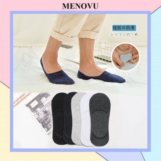 Tất lười nam cổ ngắn Menovu vớ lười thấp cổ có đệm gót chống tuột TN35