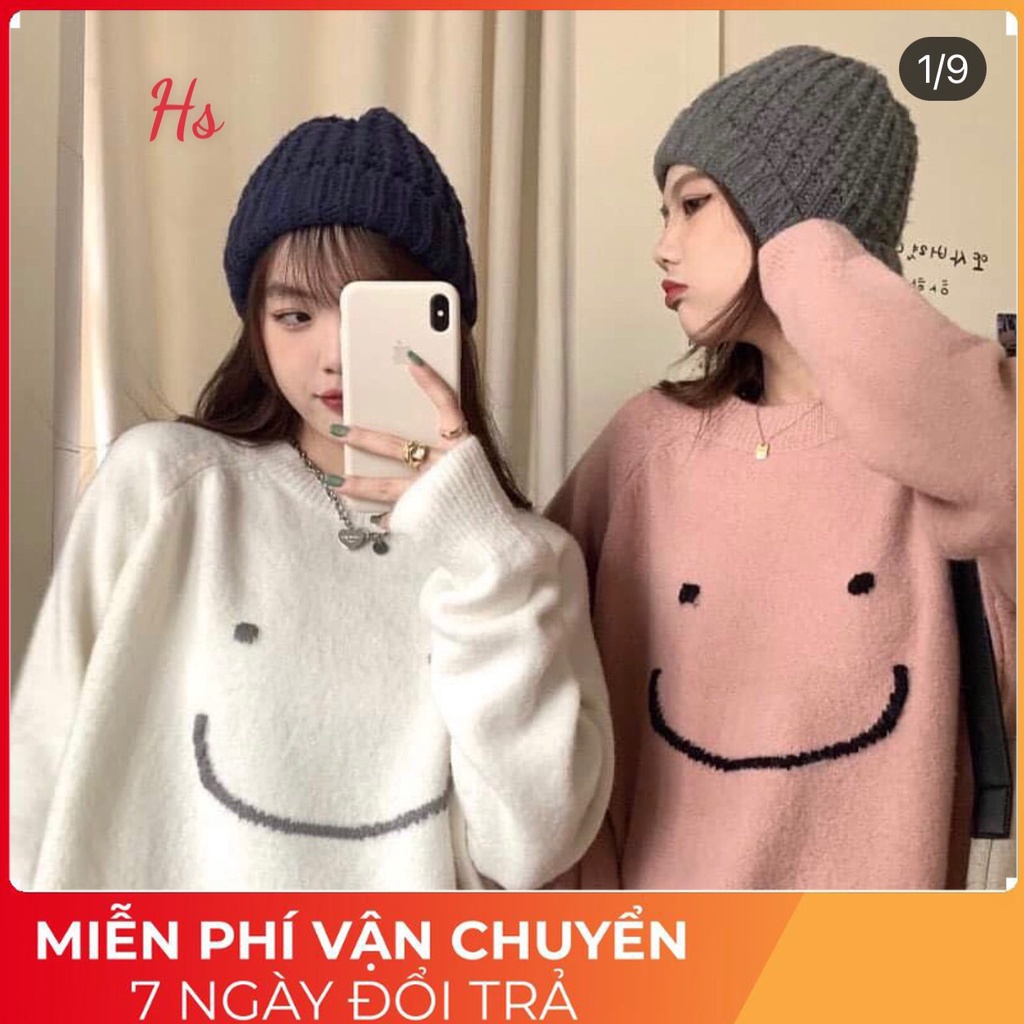 Áo Sweaterr Unisex Nỉ Mặt Cười  2 Màu dưới 65kg - Dáng Rộng G077 - Zeni69 store | BigBuy360 - bigbuy360.vn