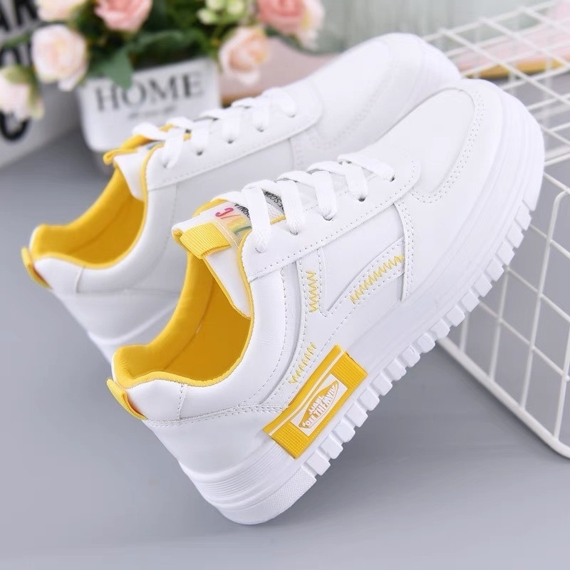 Giày thể thao nữ, giày nữ sneaker Đế Cao Da Mềm Kiểu Dáng Hàn Quốc DVT 1017707