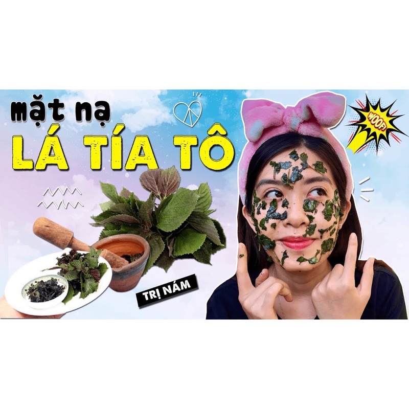 Bột Lá Tía Tô nguyên chất 100% Organic 100gr - Giảm mụn, mờ thâm nám, sáng da