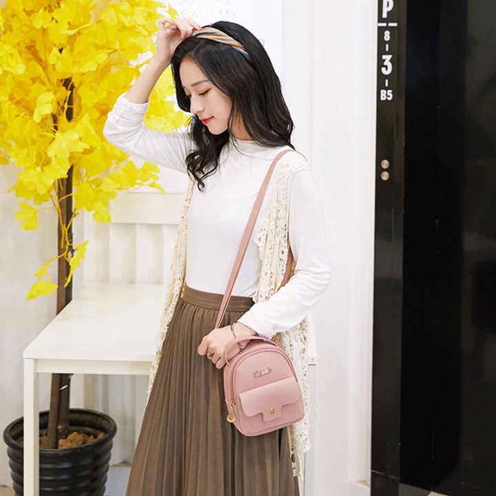 Balo nữ mini nhỏ xinh đựng vừa điện thoại A024
