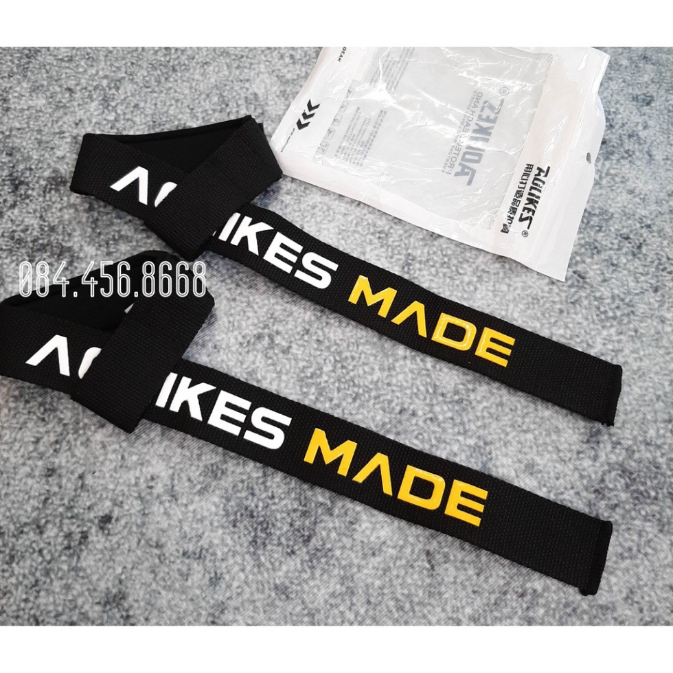 Dây kéo Lưng Lifting Straps hỗ trợ tập thể hình ĐenSport, Dây kéo lưng tập Gym AOLIKES