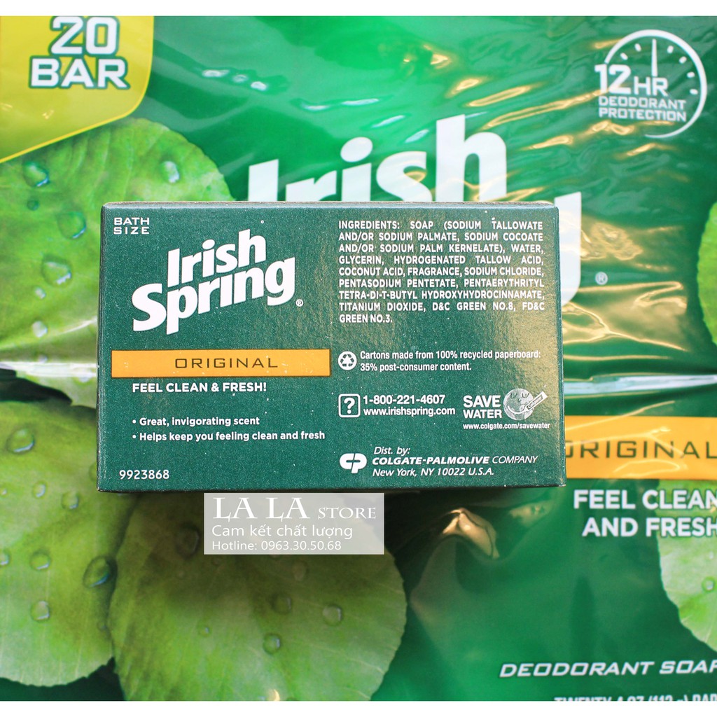 Xà bông cục Irish Spring Original 113g