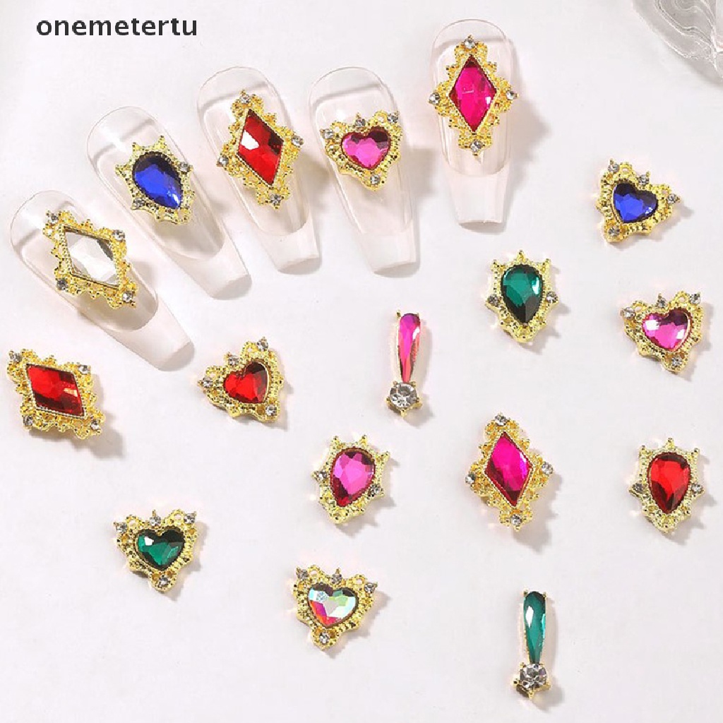 Set 10 Phụ Kiện Trang Trí Móng Tay Nghệ Thuật Bằng Hợp Kim Hình AB
