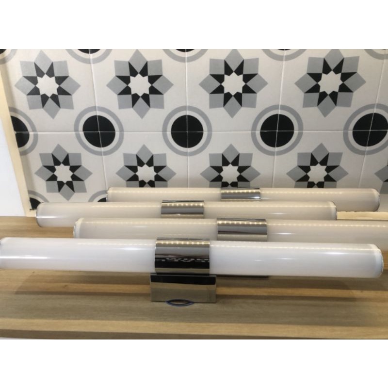 Đèn soi tranh, đèn gương nhà tắm thân inox trắng , đèn decor, đèn trang trí tường bảo hành 12 tháng