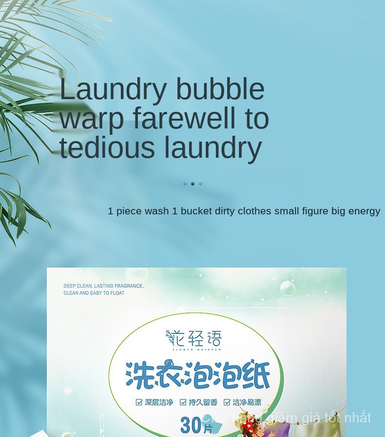 Bubble paper laundry tablets stain removal clean bright clothes 30 tablets boxed machine wash hand wash water laundry paper tablets