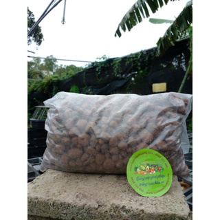 Viên Đất Nung, Sỏi Nhẹ 1 kg (~2dm3), Hàng Việt 8_12mm, Giá Thể Trồng, Lót Đáy Chậu, Rải Bề Mặt