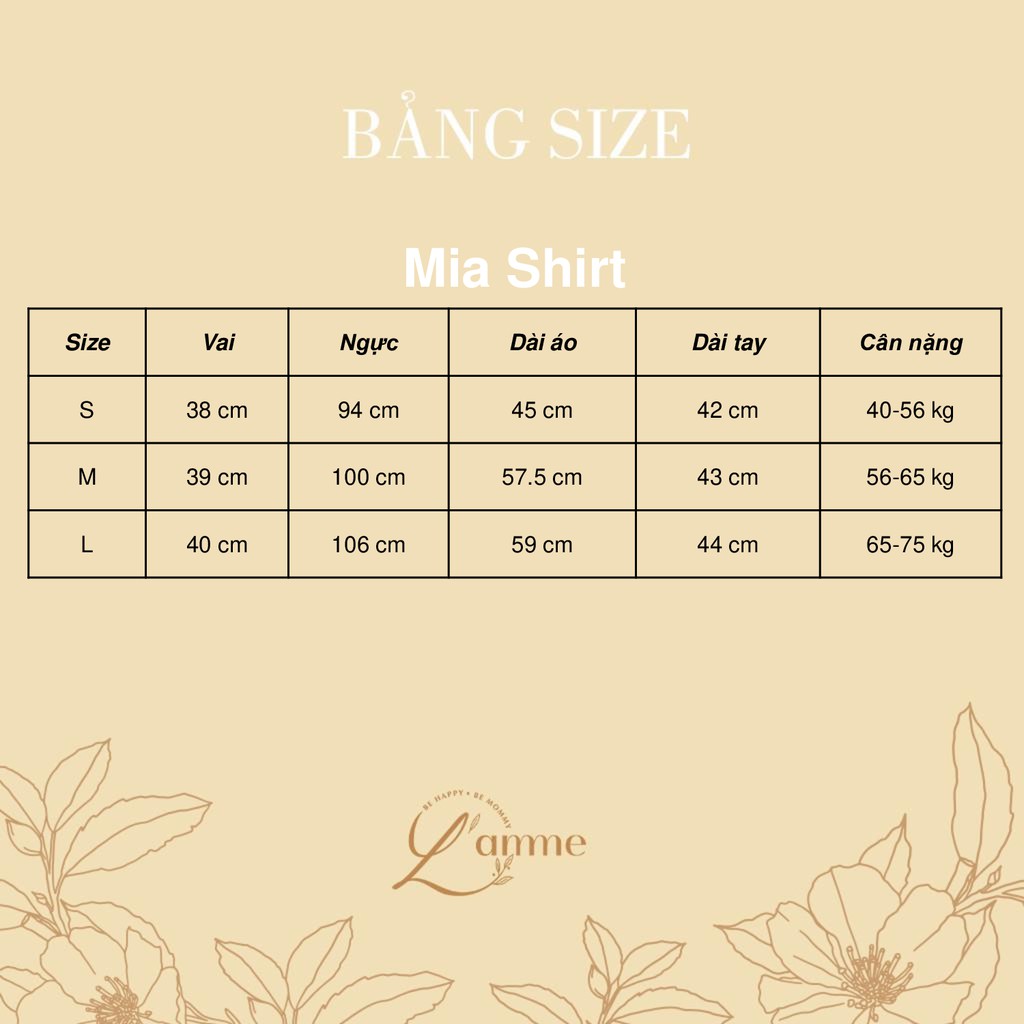 Áo bầu Mia Shirt chất lụa hàn cao cấp phù hợp cho mẹ bầu diện đi làm thiết kế bởi LAMME