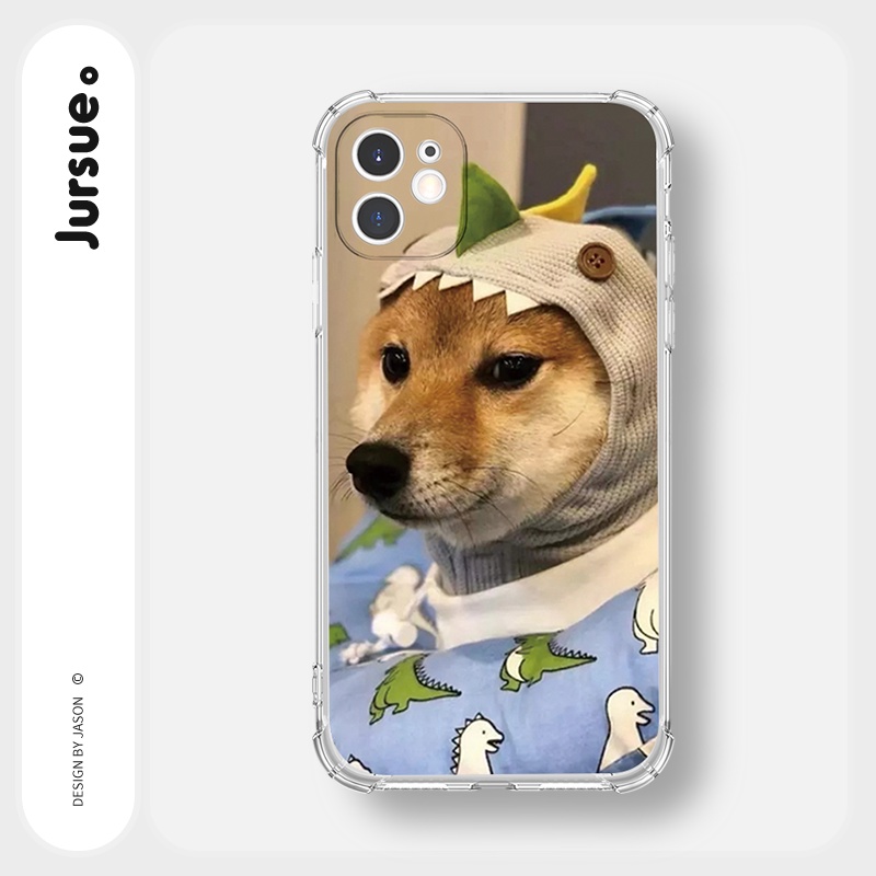 Ốp lưng JURSUE hoạt hình cặp đôi dễ thương đẹp cho iPhone 13 12 11 Pro Max SE 2020 X XR XS ip 8 7 6 6S Plus kute Y110