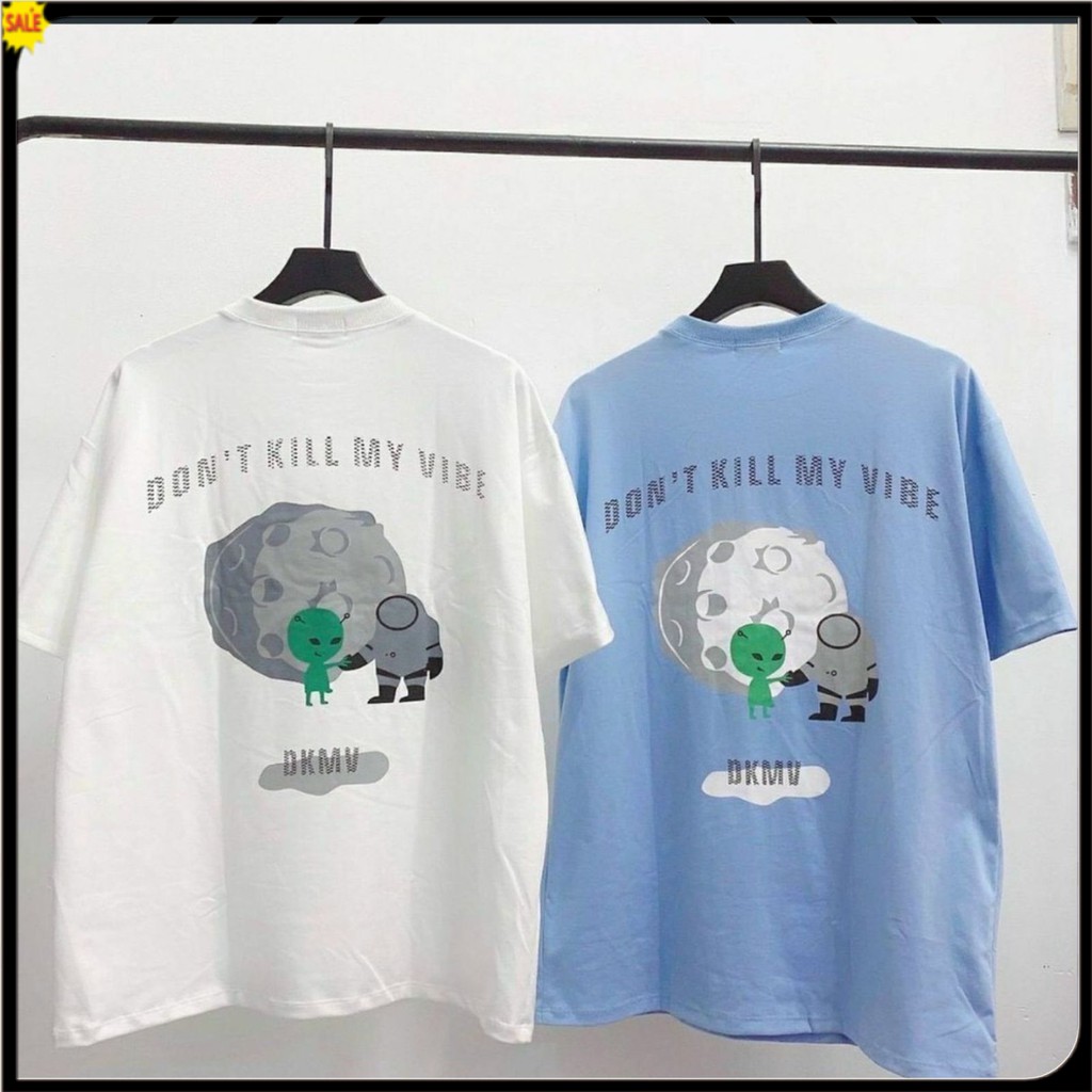 Áo thun nam tay lỡ ÁO THUN NGƯỜI NGOÀI HÀNH TINH CHẤT VẢI NỈ FROM RỘNG 1 SIZE DƯỚI 65KG MẶC VỪA K21