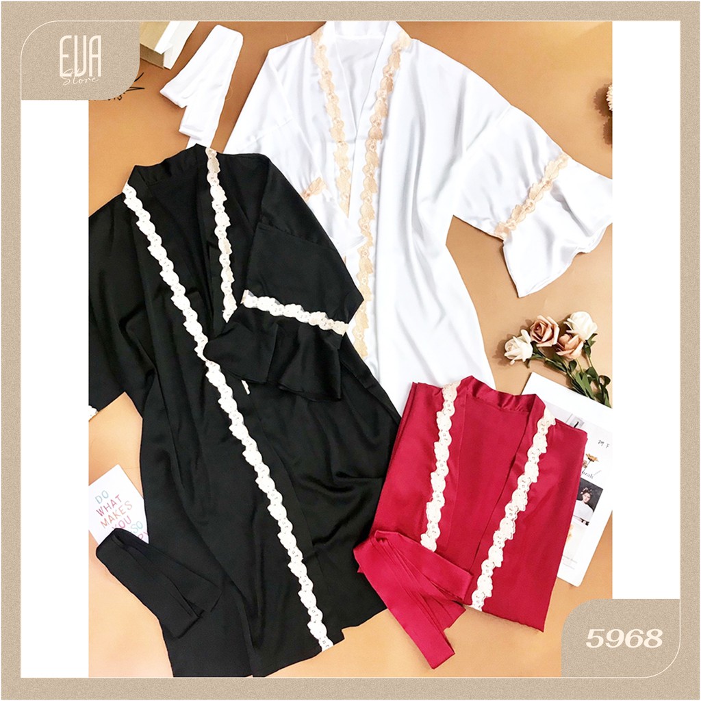 Áo choàng lụa viền ren mềm mại 5968 | BigBuy360 - bigbuy360.vn