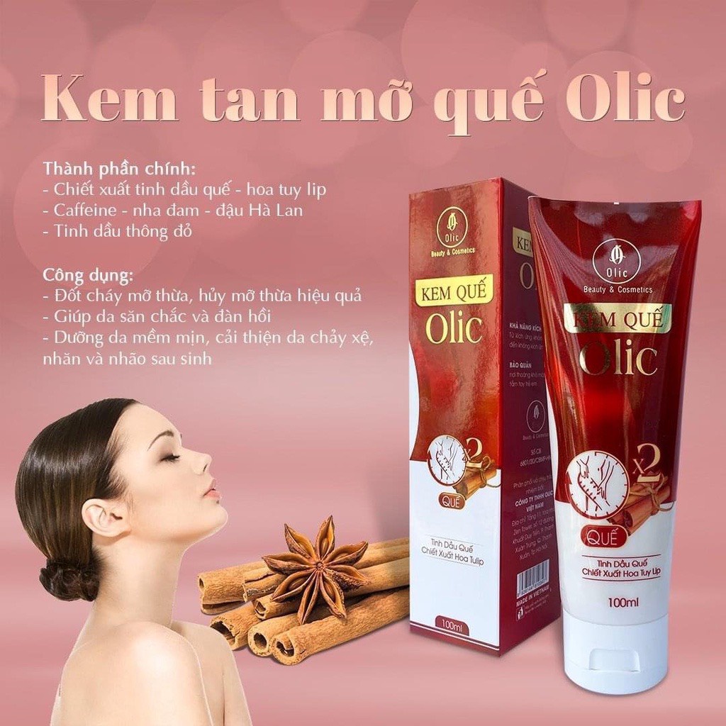 Kem quế olic - gel tan mỡ olic giảm mỡ thừa săn chắc 100ml chính hãng