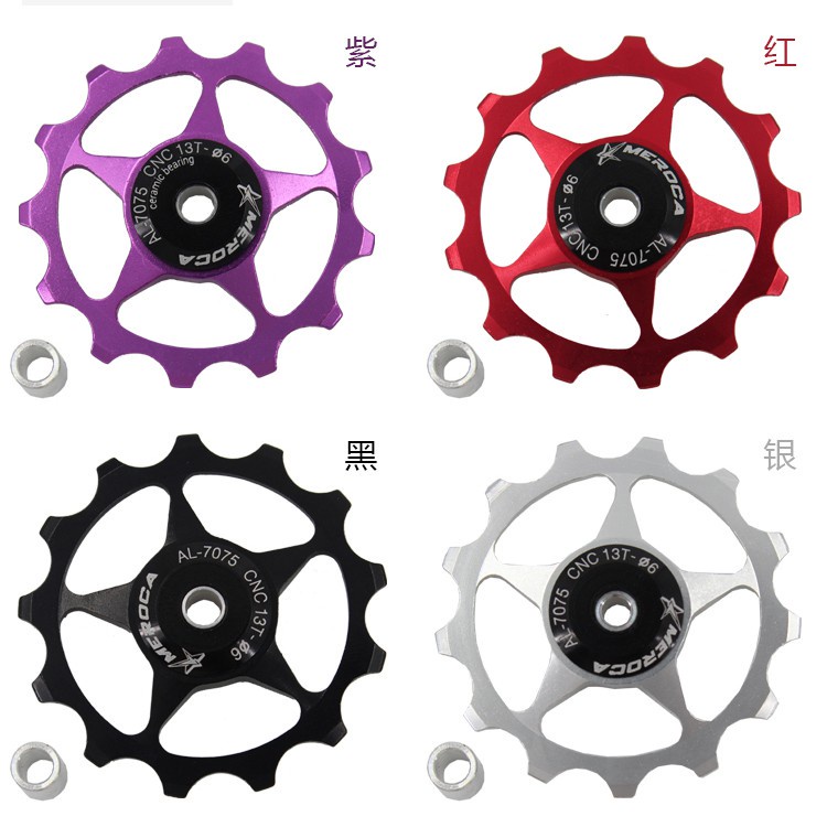 MEROCA Ròng Rọc Xe Đạp Ròng Rọc Cùi Đề Phía Sau Xe Đạp Leo Núi 11T/13T Bánh Xe Dẫn Hướng Kim Loại Hợp Kim Nhôm Thích Hợp Cho Tốc Độ 7/8/9/10