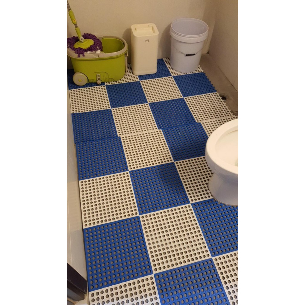 Tấm thảm nhựa ghép chống trơn kháng khuẩn , chống trơn nhà tắm ,nhà vệ sinh (cam kết y hình)