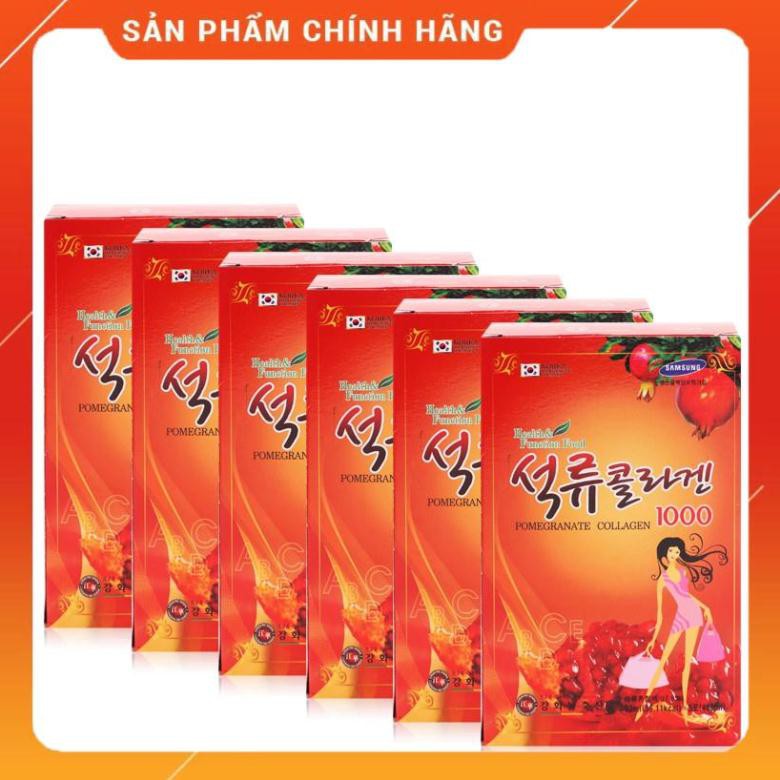 Nước Ép Lựu Collagen Hàn Quốc Chính Hãng, Hộp 30 gói x 80ml