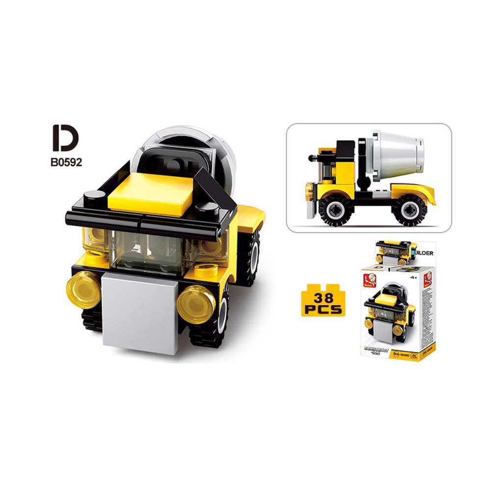 Bộ Đồ Chơi Lắp Ráp Mô Hình Xe Công Trình Rèn Luyện Óc Sáng Tạo Cho Bé