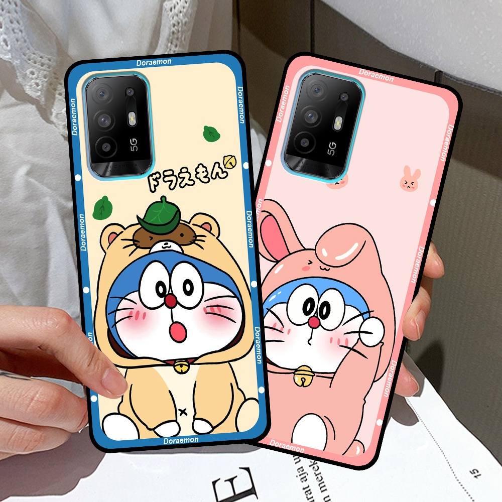 Ốp Oppo A95 5G in hình cặp đôi doremon, hổ, khủng long dễ thương