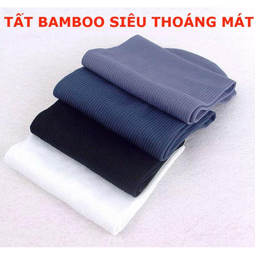 [Kháng khuẩn-Sợi tre- Siêu mát] Combo 2 đôi Tất bamboo nam nữ free size