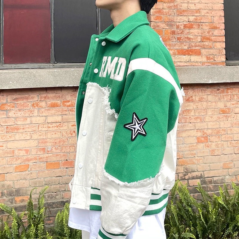 Áo khoác dạ phối bò 2 màu Xanh Dương -Xanh Lá ,áo 2 lớp  🍉🍉🍉