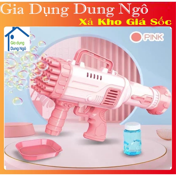 Súng Bắn Bong Bóng Xà Phòng 32 Nòng Máy Thổi Bong Bóng Nước Tự Động