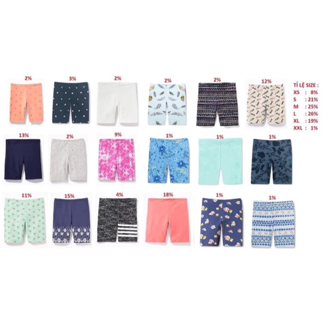 Legging đùi bé gái Old Navy size 5-14t