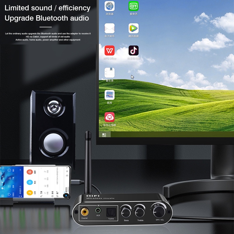 Thiết Bị Nhận Tín Hiệu Âm Thanh Không Dây HIFI UTAKEE Dùng Cho PC TV Loa PS