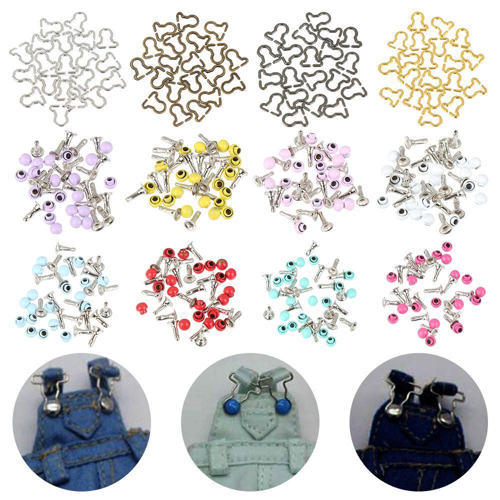 RAINBOW Set 20 Nút Thắt Lưng Hình Hồ Lô Bằng Kim Loại