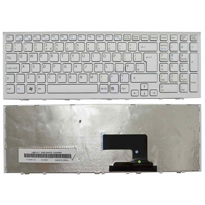 Bàn phím laptop SONY VPC-EH Có Khung MÀU ĐEN - MÀU TRẮNG