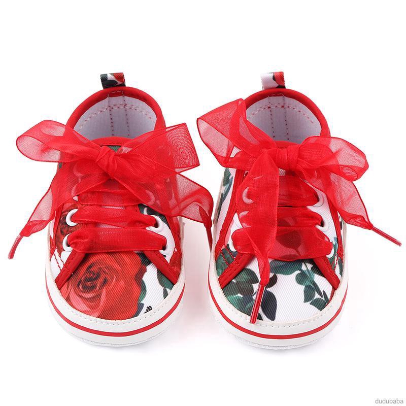 Giày sneaker bé gái đế mềm chống trượt họa tiết phong cách Trung Hoa