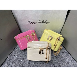 Túi cốp mini da vân sz 15cm ( ib shop chọn màu nhé)