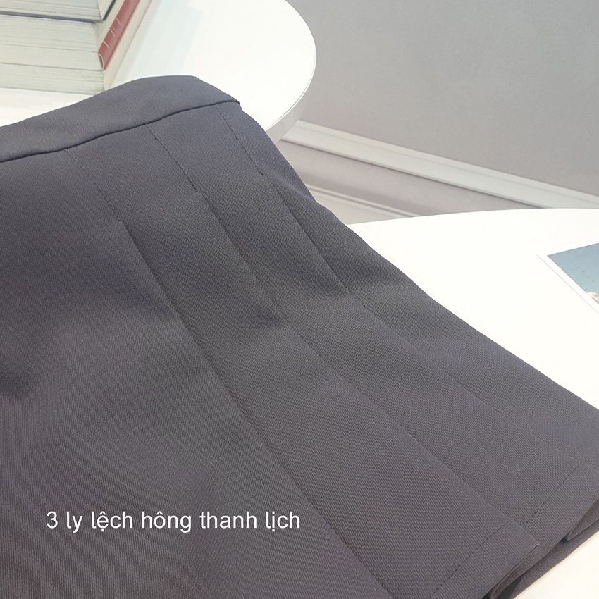 Chân váy xếp ly dáng váy công sở 3 ly thanh lịch  - hàng đẹp may kỹ FCV02