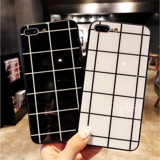 [ IPHONE - SAMSUNG ] Ốp Lưng Kính Cường Lực Ô vuông