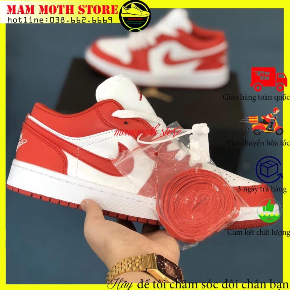 Giày jd, sneaker nam nữ,Air Jordan 1 đỏ gymer thấp hàng 11 full size nam nữ