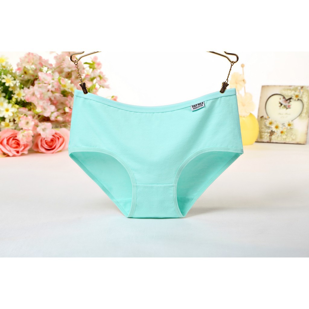 SUXI Quần lót cotton màu trơn cho nữ