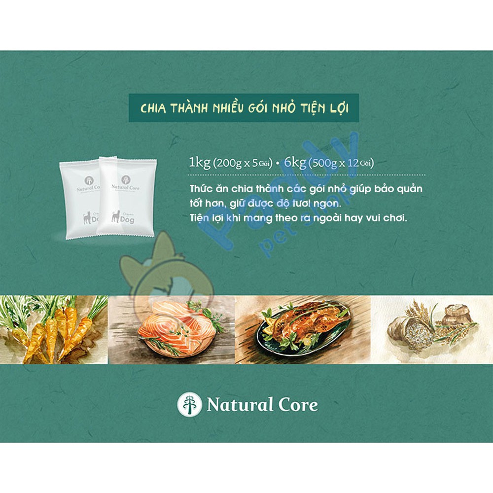 [6kg] Hạt Hữu Cơ Natural Core ECO Value Gấp Đôi Thịt Cho Chó Mọi Lứa Tuổi