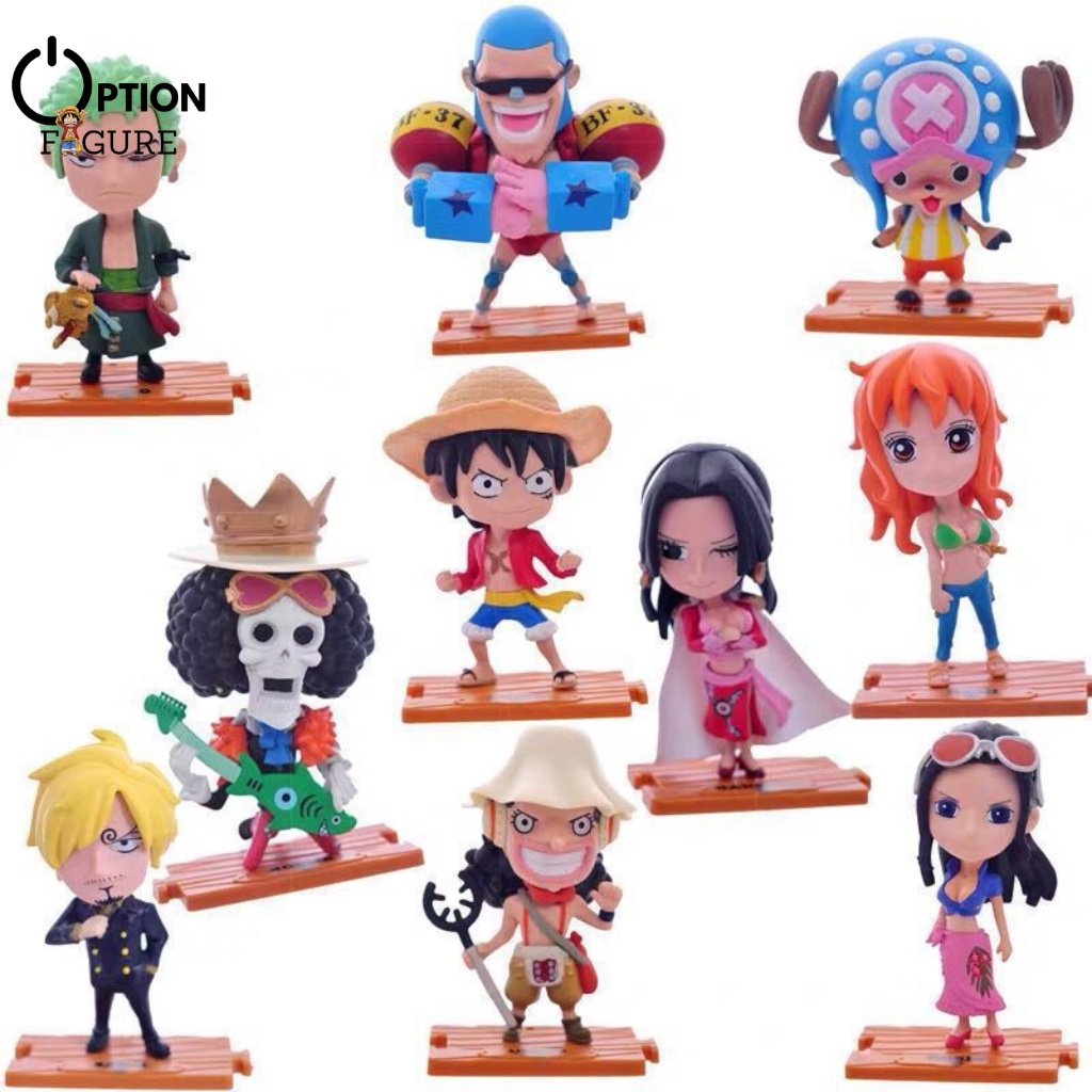 Mô Hình Anime One Piece mini team Luffy Zoro Sanji Nami Usopp Robin Chopper Franky Brook BoaHancock, Figure One Piece rẻ