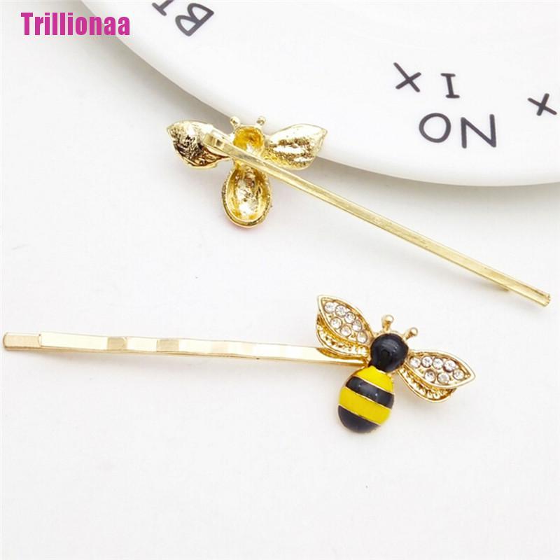 Kẹp Tóc Hình Chú Ong Đính Pha Lê Dễ Thương Cho Nữ
