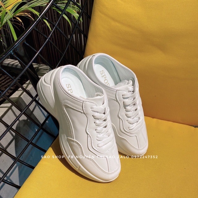 Giày Sục thể thao bata nữ  đế độn 5 phân Siêu chất, hàng xịn chuẩn mang nhẹ