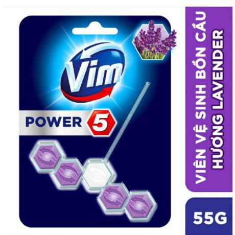 Vệ Sinh Bồn Cầu VIM POWER 5 Sạch Khuẩn Thơm Mát - 1 Vĩ ( 5Viên )