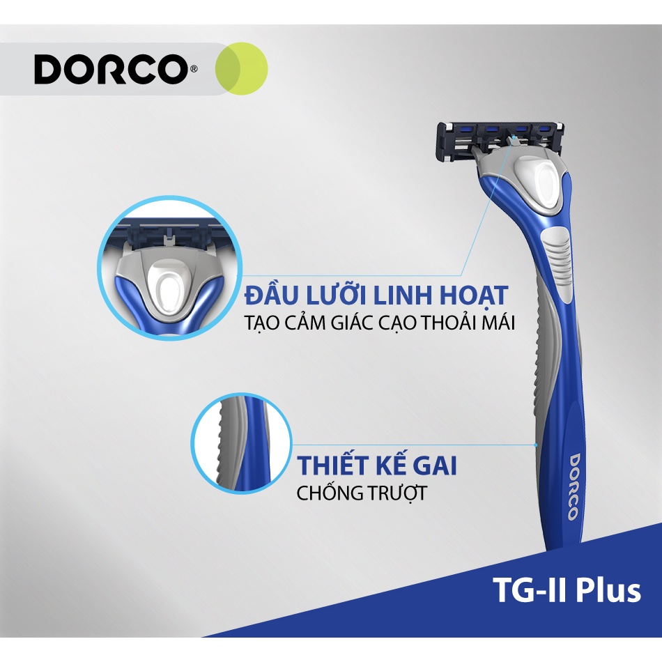 Combo 2 dao Cạo Râu 2 Lưỡi Dorco TG-II Plus System