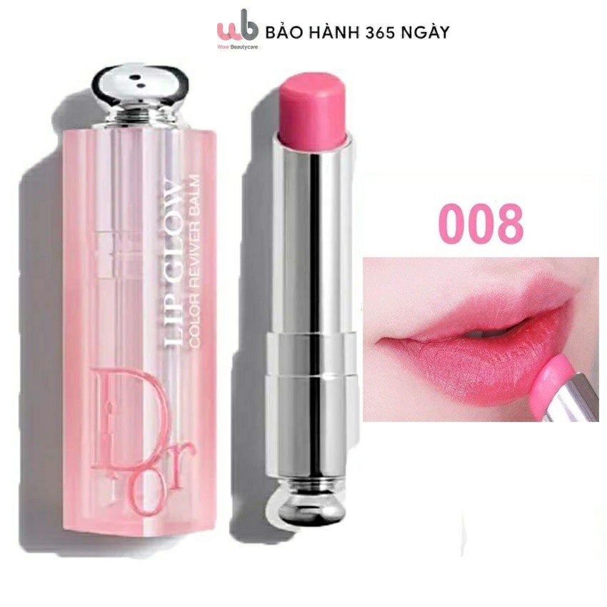 Son Dưỡng Dior 008 Lỗi Nhẹ,Chạm Đầu Hoặc Loang Màu,Màu Hồng Nhạt,Tặng kèm quà xịn sò.