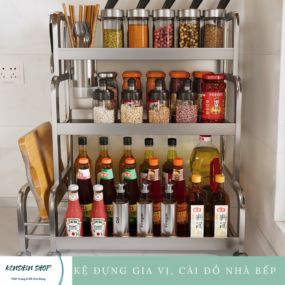 Kệ Đựng Gia Vị Nhà Bếp Bằng Inox Không Gỉ Đa Năng KENSHIN SHOP
