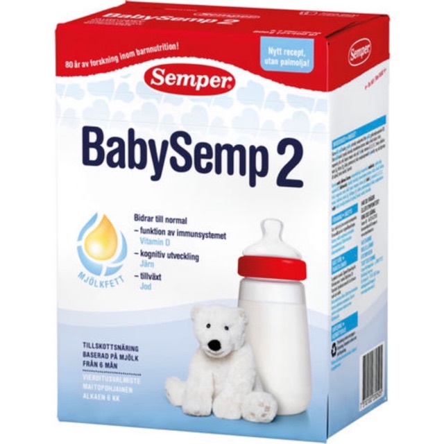 Sữa Semper Baby semp Thuỵ Điển số 2 loại 800g (Mẫu mới)