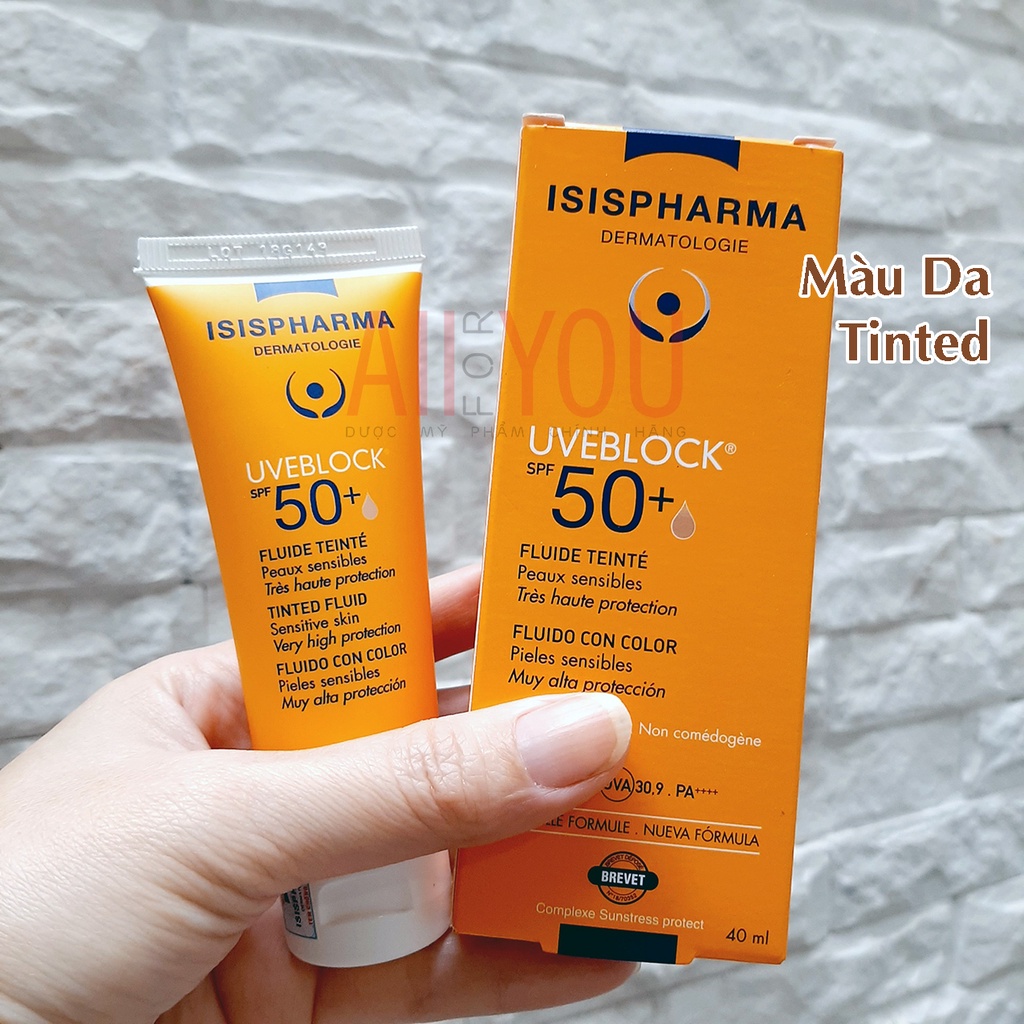 ISIS PHARMA Uveblock 50+ Fluid 40mL - Kem Chống Nắng Dành Cho Da Nhạy Cảm.