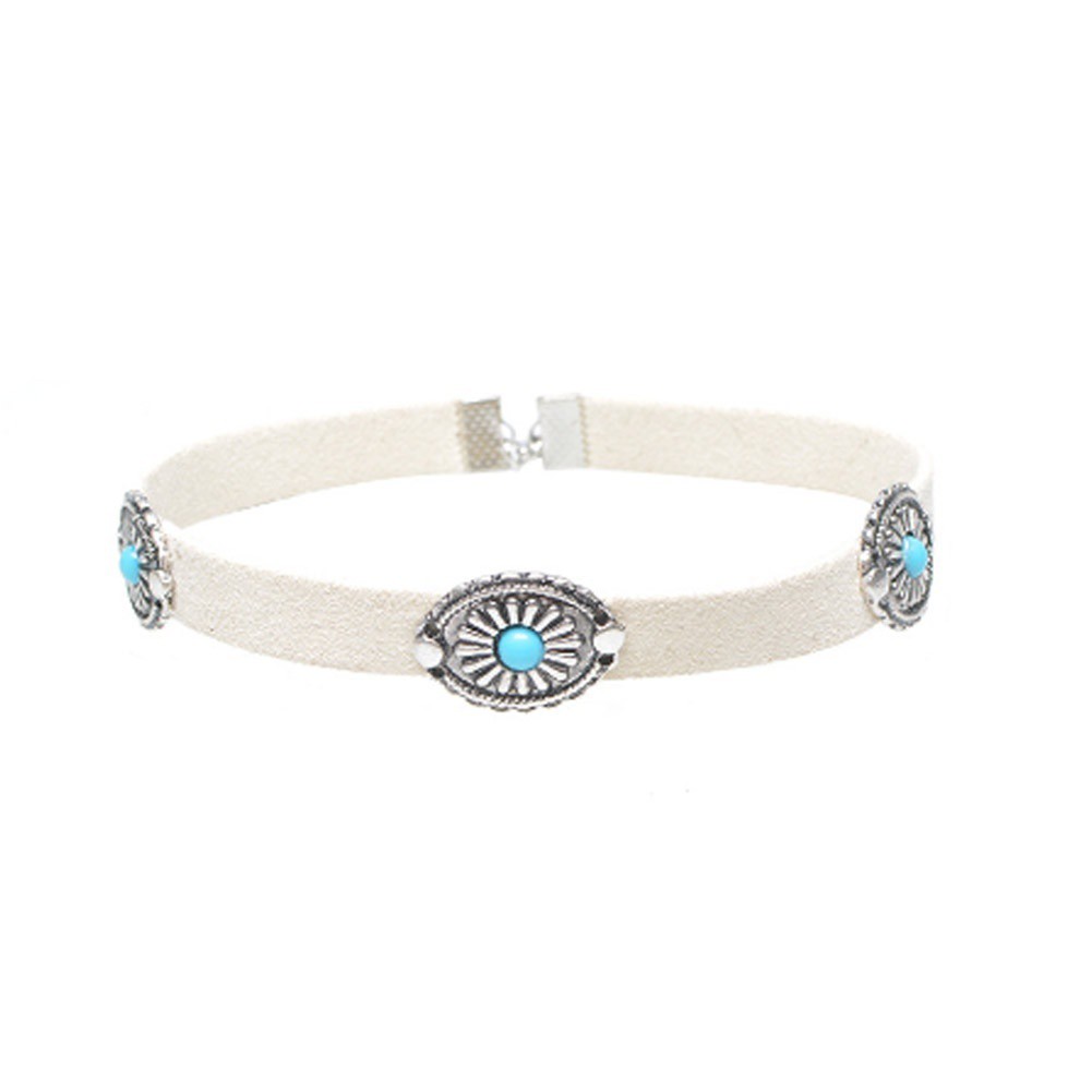 Vòng choker da Vintage cá tính cho nữ