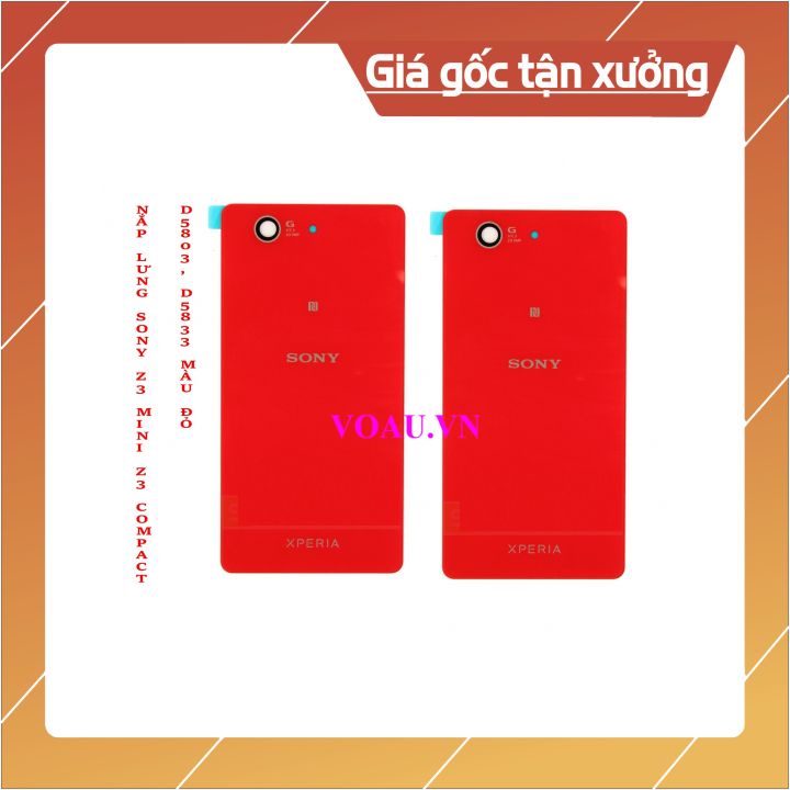 NẮP LƯNG SONY Z3 MINI MÀU ĐỎ