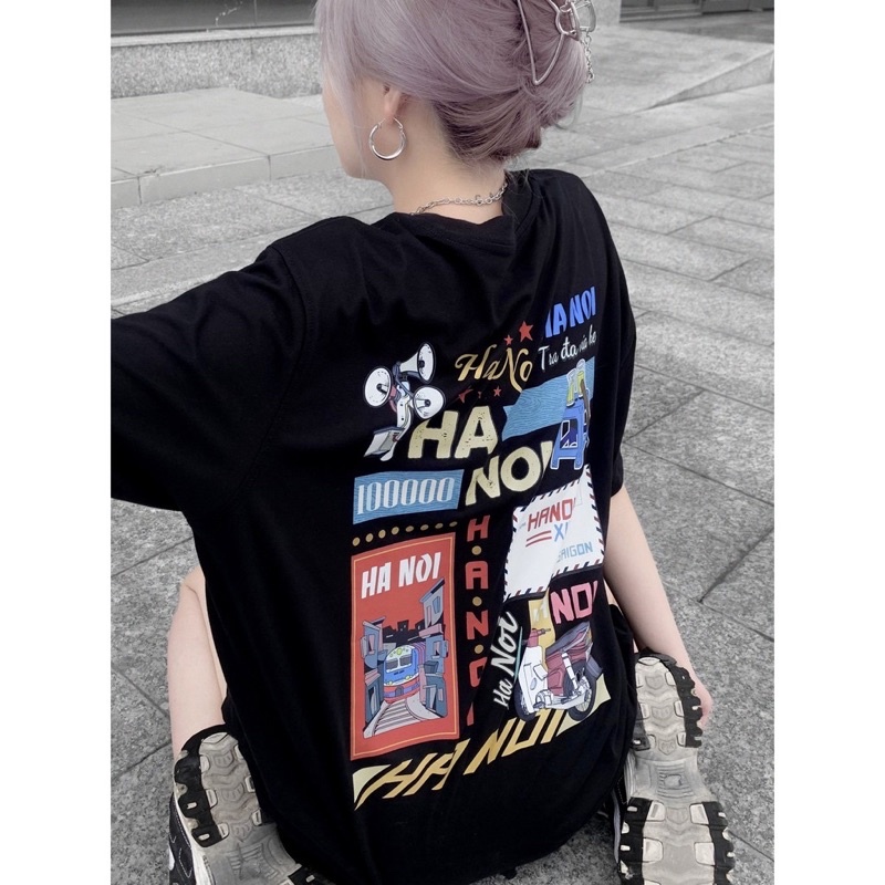 【FREE SHIP】Áo Thun Tay Lỡ From rộng nam nữ unisex in HÀ NỘI TRƯỚC SAU chất vải dày mịn co dãn 4 chiều- BW Fashion | BigBuy360 - bigbuy360.vn