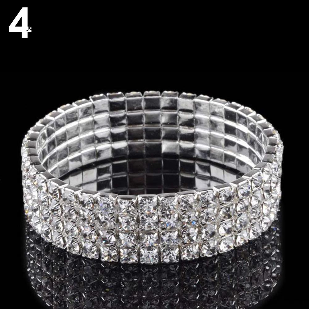 Vòng tay co dãn đính đá pha lê sành điệu cá tính cho nữ | BigBuy360 - bigbuy360.vn